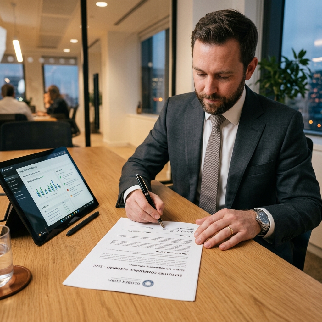 Contract review and compliance documentation